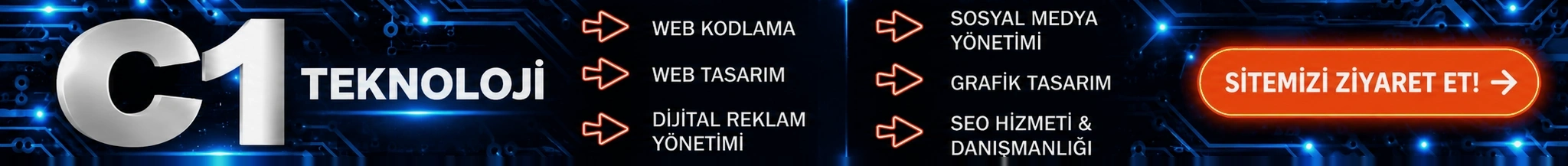 C1 Teknoloji — Web kodlama, web tasarım, dijital reklam, sosyal medya, grafik tasarım ve SEO hizmetleri